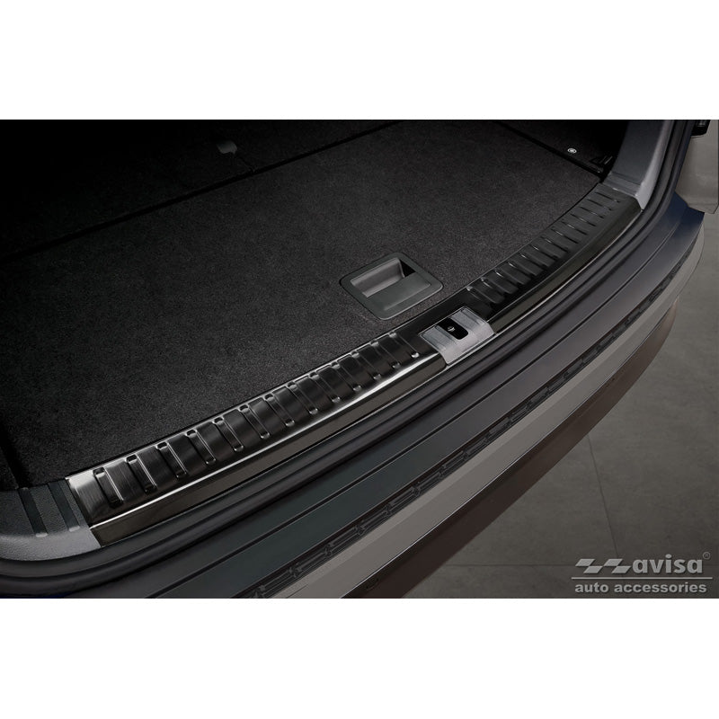 Avisa, Inner Bumper Protector, Black, Stainless Steel, Fits Skoda Kodiaq 2017-2021 & Facelift 2021-2024 'Ribs'