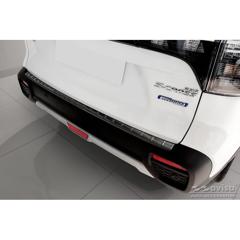 Avisa, Protector del parachoques trasero, negro, acero inoxidable, compatible con Suzuki S-Cross II 2022- 'Ribs'
