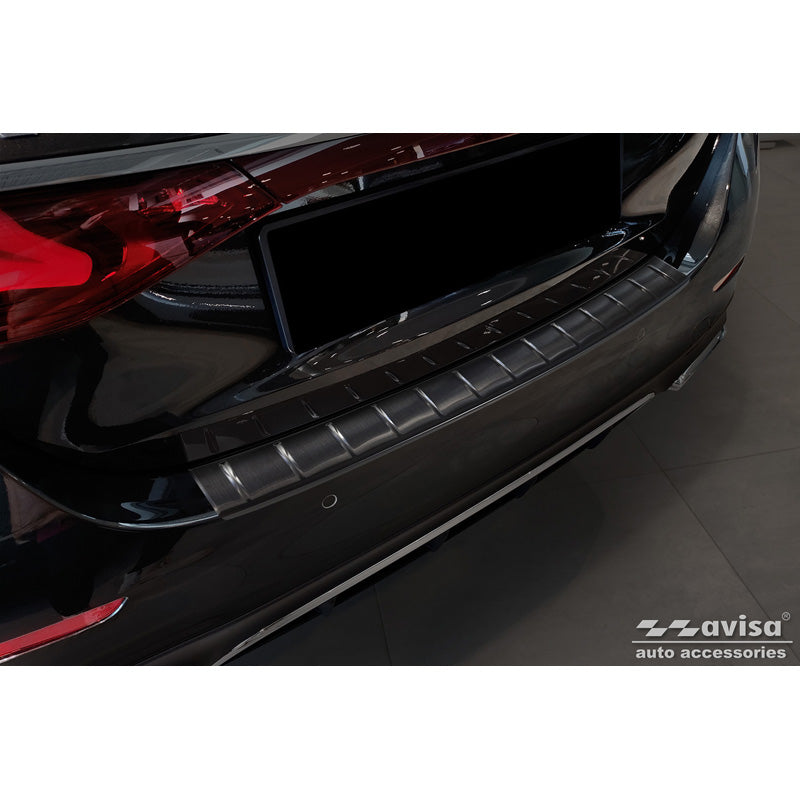 Avisa, ochranná lišta zadního nárazníku, černá, nerezová ocel, pasuje na Mercedes E-Class W214 Sedan 2023- 'Ribs'