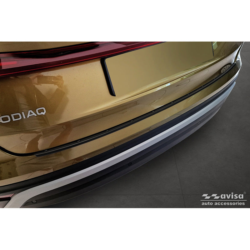 Avisa, ochranná lišta zadního nárazníku, černá, nerezová ocel, pasuje na Skoda Kodiaq II (PS7) 2024- 'Ribs'