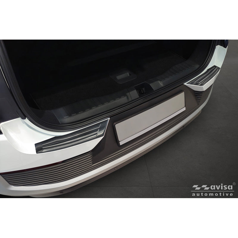 Avisa, Protector de paragolpes trasero, Acero inoxidable, Negro, Compatible con Ford Explorer EV 2024-, 'Ribs'