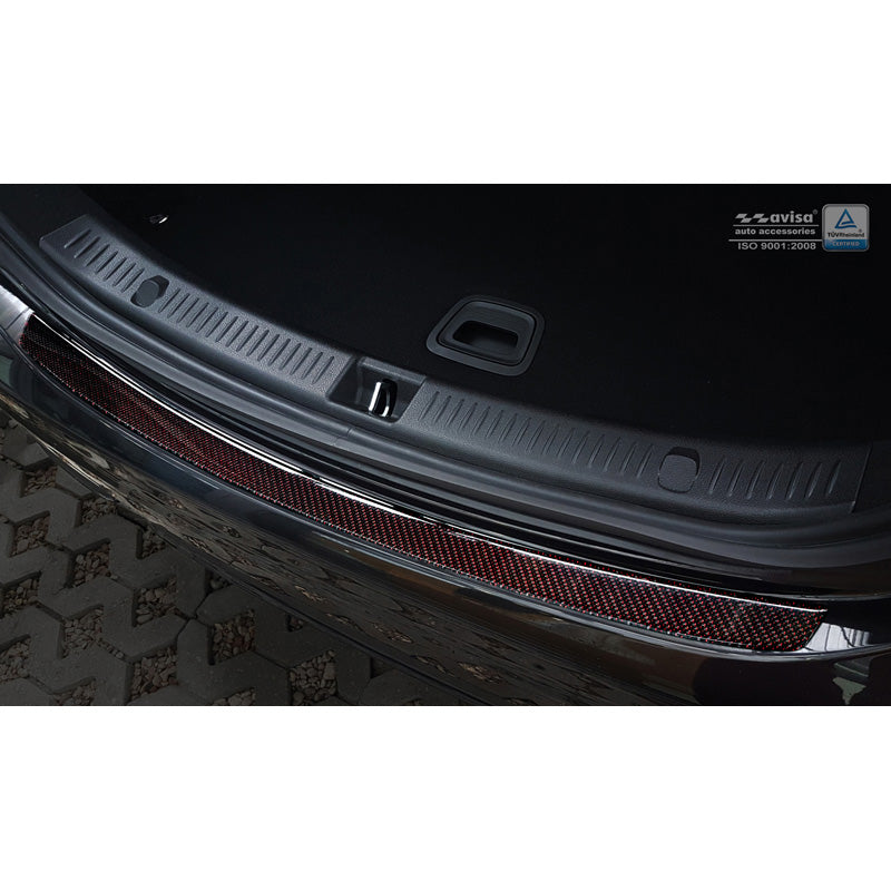Avisa, Nakładka na tylny zderzak, Carbon, pasuje do Mercedes E-Class W213 Sedan 2016-2020 & FL 2020-2023 Czerwono-czarny carbon
