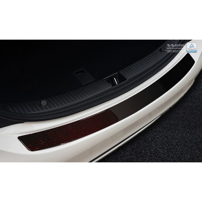 Avisa, ochranná lišta zadního nárazníku, Carbon, pasuje na Mercedes CLS (C218) 2014-2018 Red-Black Carbon