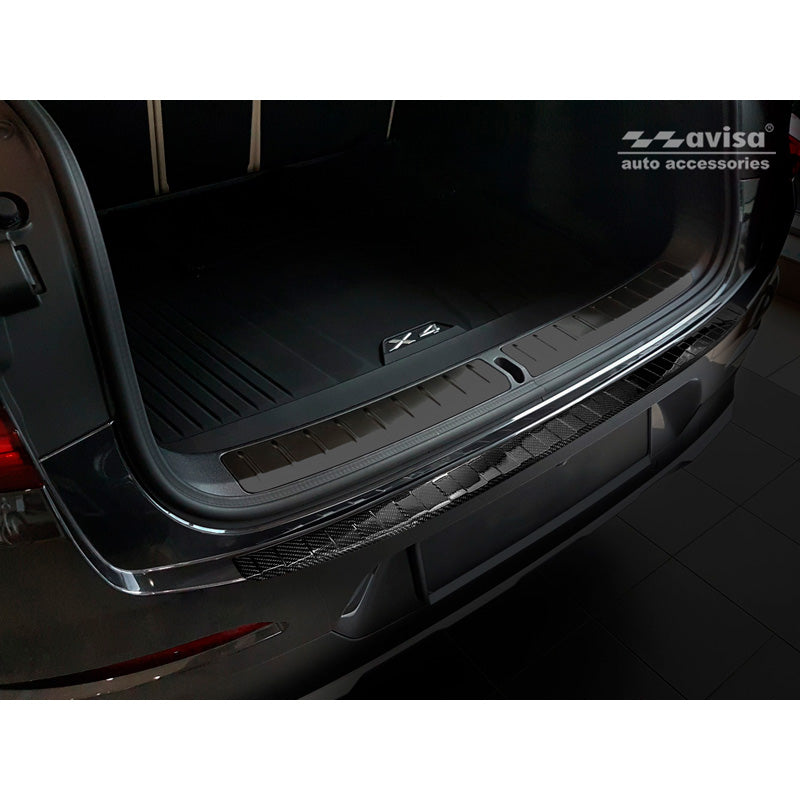Avisa, Rear bumper protector, 3D genuine carbon, fits BMW X4 (G02) 2018-