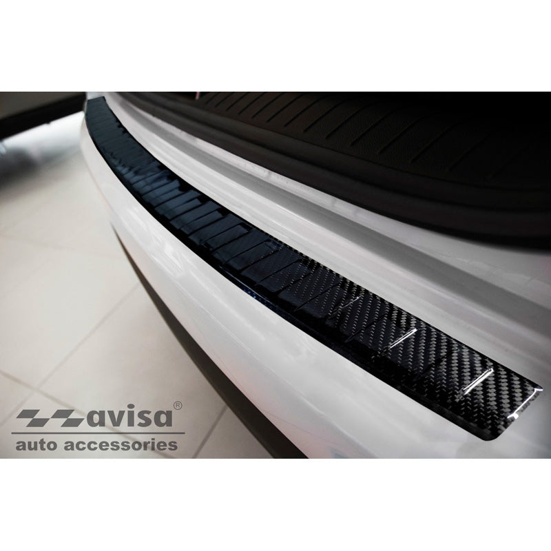 Avisa, Protezione paraurti posteriore, vero carbonio 3D, adatta a Kia Sportage IV restyling 2018-2021 'Ribs'