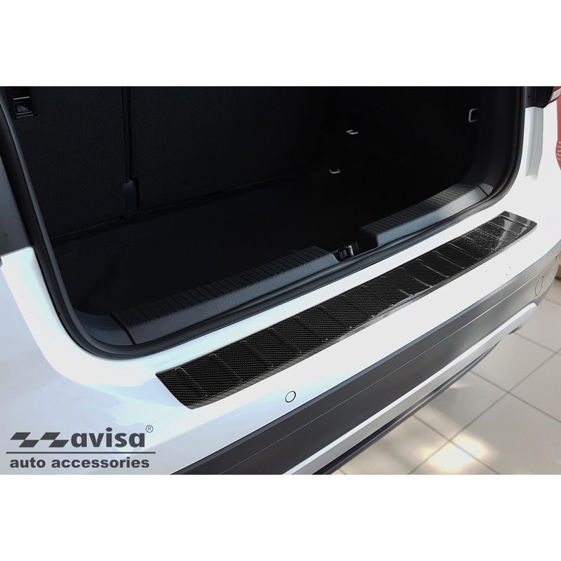Avisa, ochranný kryt zadního nárazníku, 3D pravý karbon, vhodné pro Volkswagen T-Cross 2019-2024 & FL 2024- 'Ribs'