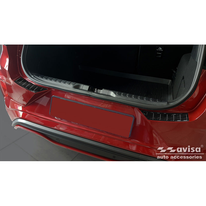 Avisa, Protezione paraurti posteriore, vero carbonio 3D, adatta a Ford Puma 2019- 2 pezzi