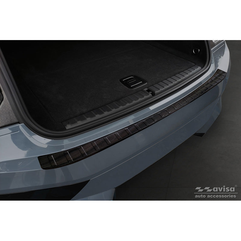Avisa, Protezione paraurti posteriore, 3D vero carbonio, adatto a BMW iX (I20) 2021- 'Ribs'