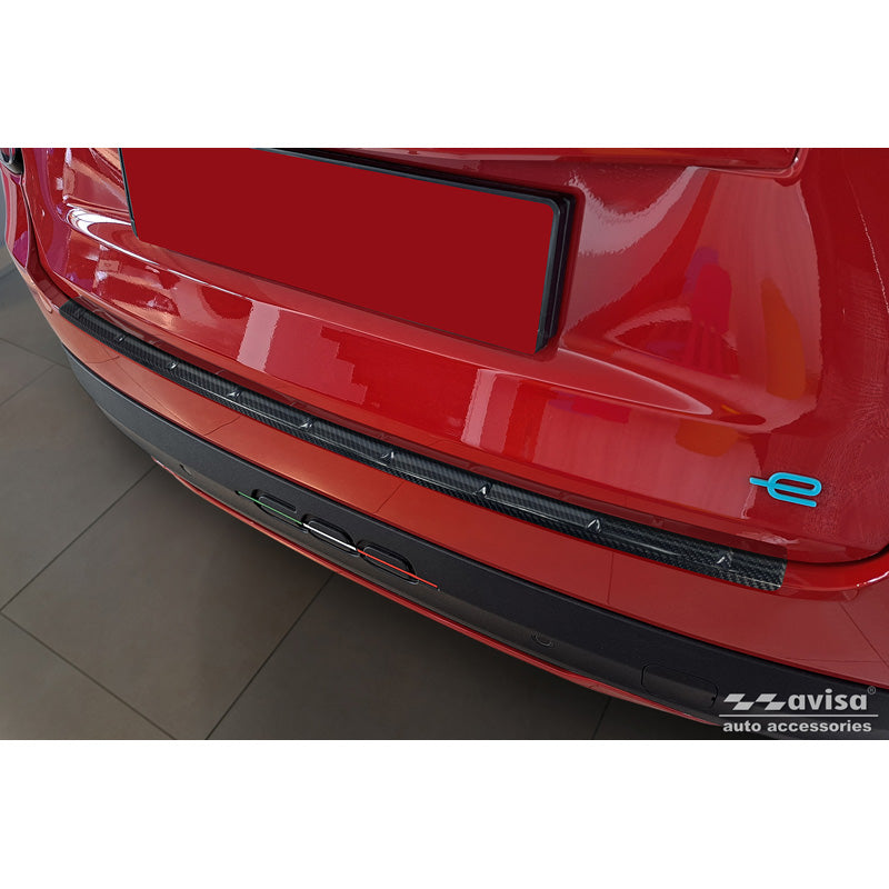 Avisa, Rear bumper protector, 3D genuine carbon, fits Fiat 600 Hybrid & 600e 2023- 'Ribs'