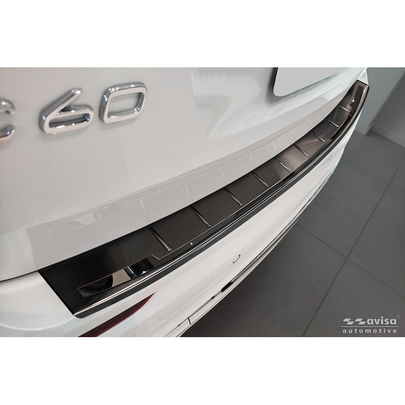Avisa, ochrana zadního nárazníku, 'Shadow Premium', pasuje na Volvo XC60 II (2017-2021) & Facelift 2021 - včetně R-Design & Plug-in-Hybrid - černá / vysoký lesk černá