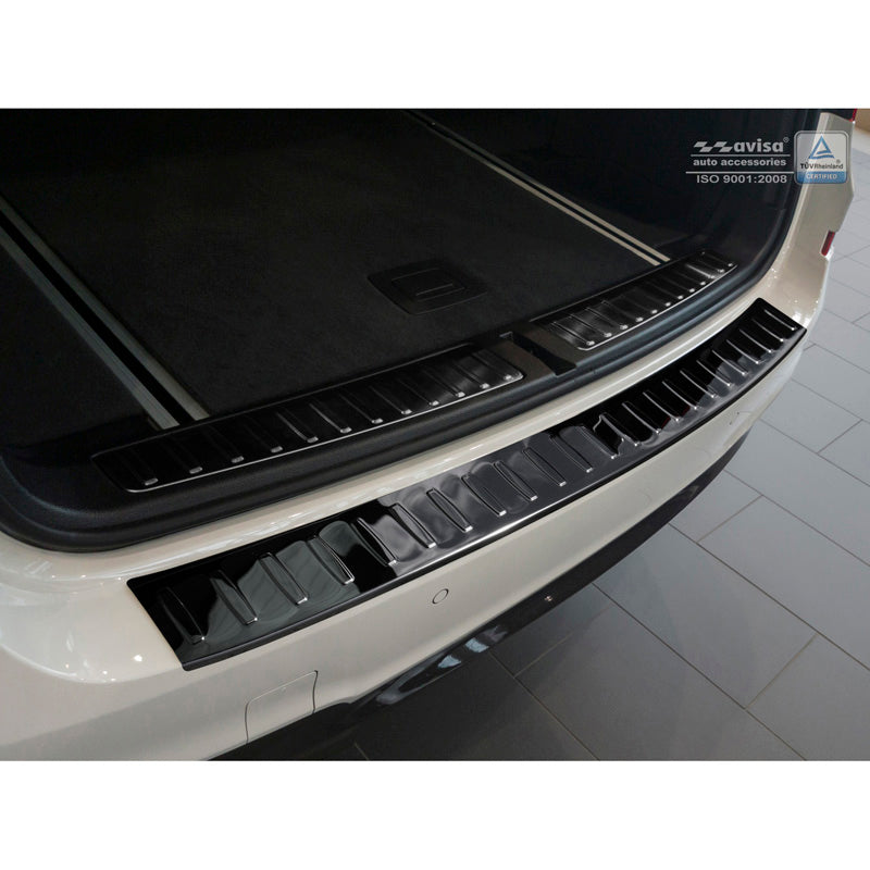 Avisa, protezione paraurti posteriore, nero lucido, acciaio inossidabile, adatto a BMW X3 F25 2014-2017 'Ribs'