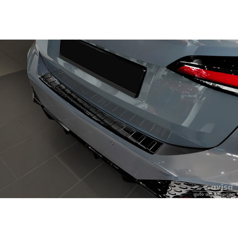 Avisa, nakładka ochronna tylnego zderzaka, błyszcząca czerń, stal nierdzewna, pasuje do BMW 2-Series U06 Active Tourer M-Package 2021- 'Ribs'