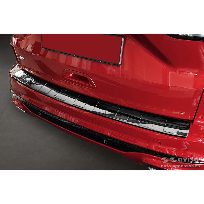 Avisa, protezione paraurti posteriore, nero lucido, acciaio inossidabile, adatto a Ford Kuga III ST-Line/Hybrid/Vignale 2019-2024 & FL 2024-  'Ribs'