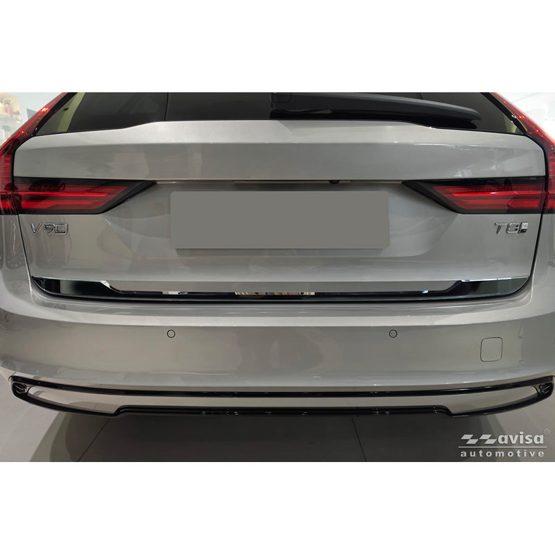 Avisa, moldura del portón trasero, acero inoxidable cromado negro, compatible con Volvo V90 II (2016-)