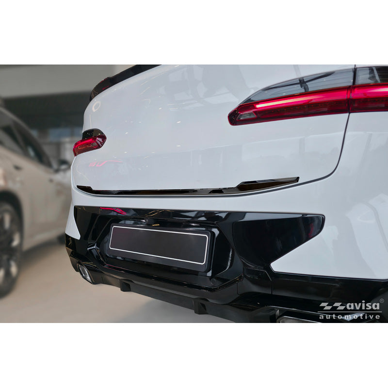 Avisa, Rifinitura del portellone, acciaio inossidabile cromato nero, adatto a BMW X4 II (G02) M-Sport Facelift (2021-)