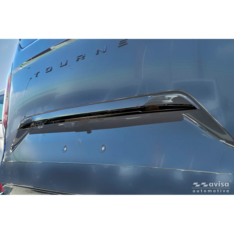 Avisa, revestimiento del portón trasero, acero inoxidable negro, para Ford Tourneo Custom II (V710) (2023-) (con portón trasero)