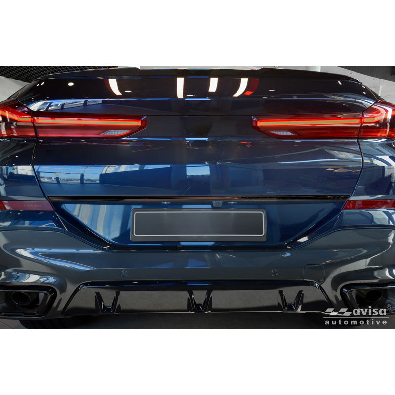 Avisa, listello portellone posteriore, acciaio inossidabile cromato nero, si adatta a BMW X6 (G06) (2023-) escl. M-Sport