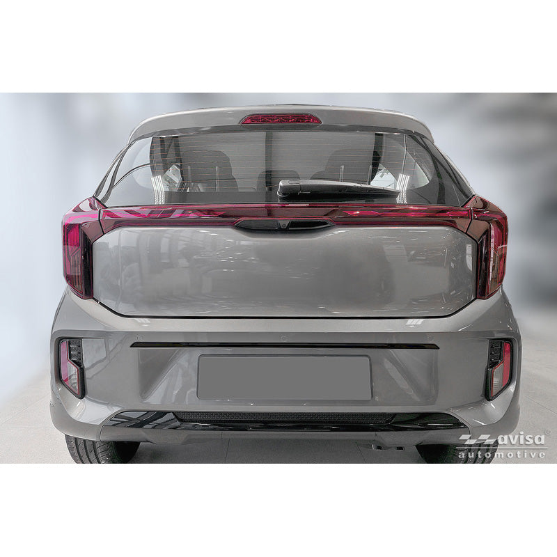 Avisa, Bagklapliste, Sort krom rustfrit stål, passer til Kia Picanto III (JA) Facelift (2024-)