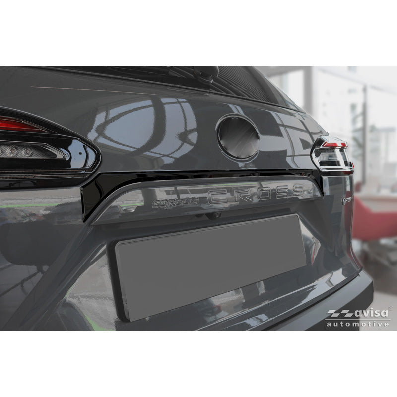 Avisa, moldura del portón trasero, acero inoxidable cromado negro, para Toyota Corolla Cross (2020-2025) & Facelift (2025-)
