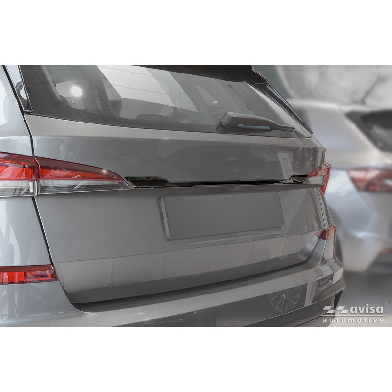 Avisa, Achterklepafwerking, zwart chroom roestvrij staal, geschikt voor Skoda Kamiq (NW4) (2019-2024) & Facelift (2024-)