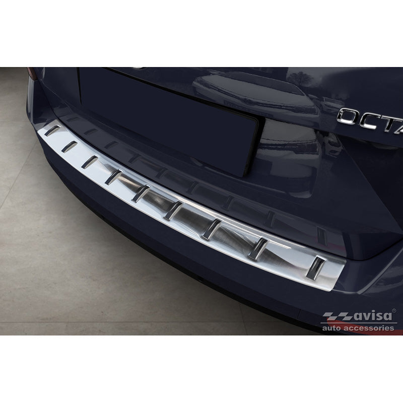 Avisa, ochrana zadního nárazníku, nerezová ocel, pasuje na Skoda Octavia III Combi Facelift 2017-2020 'STRONG EDITION'