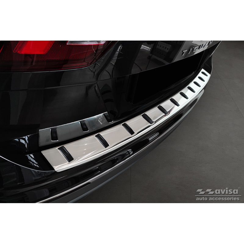 Avisa, Protection de pare-chocs arrière, acier inoxydable, convient pour Volkswagen Tiguan II 2016-2020 & Facelift 2020-2024 'STRONG EDITION'