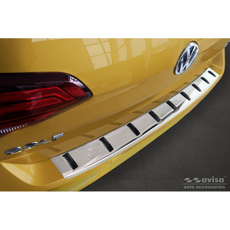 Avisa, Protector de parachoques trasero, acero inoxidable, apto para Volkswagen Golf VII HB 3/5-døre 2012-2017 & Facelift 2017-2019 'STRONG EDITION'