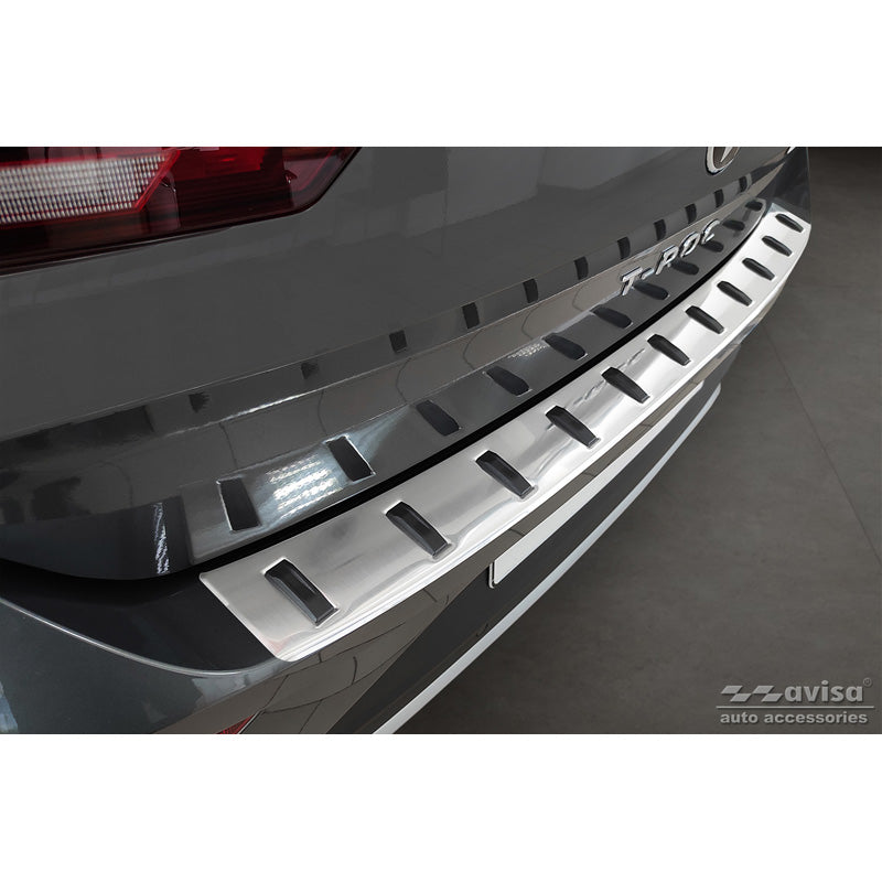 Avisa, protector de parachoques trasero, acero inoxidable, compatible con Volkswagen T-Roc & T-Roc Cabrio 2017-2022 & Facelift 2022- 'STRONG EDITION'