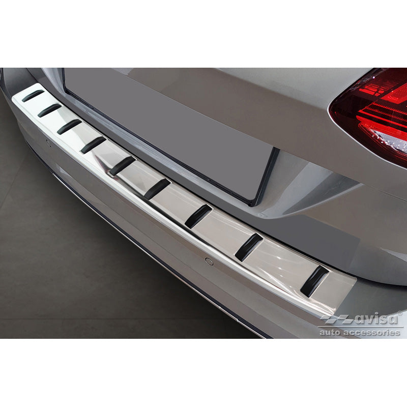 Avisa, Protector de parachoques trasero, acero inoxidable, apto para Volkswagen Golf VII Variant Facelift 2017-2019 (incl. R-Line & Alltrack) 'STRONG EDITION'
