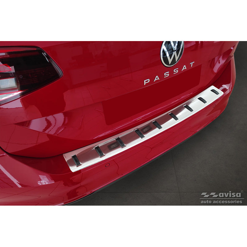 Avisa, ochrana zadního nárazníku, nerezová ocel, pasuje na Volkswagen Passat Variant 2014-2019 & Facelift 2019-2023 (vč. R-Line/Alltrack) 'STRONG EDITION'