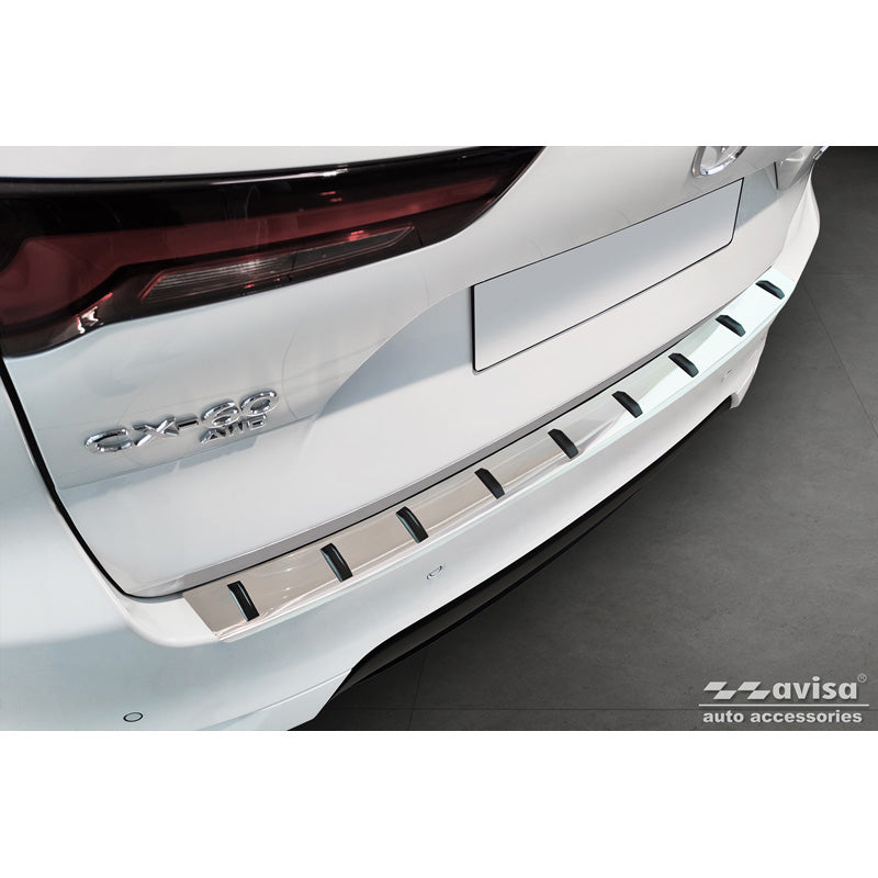 Avisa, protège pare-chocs arrière, acier inoxydable, compatible avec Mazda CX-60 (KH) 2022- 'STRONG EDITION'