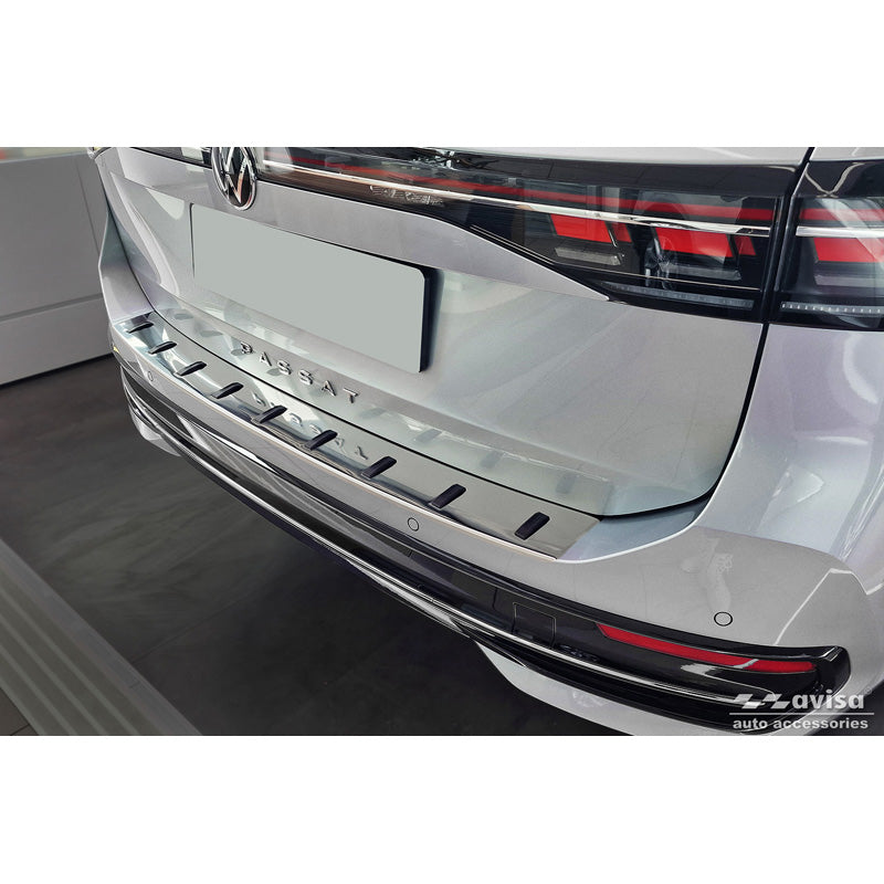 Avisa, Rear Bumper Protector, Stainless Steel, Fits Volkswagen Passat Variant (CJ5) incl. R-Line & Hybrid 2024- 'STRONG EDITION'