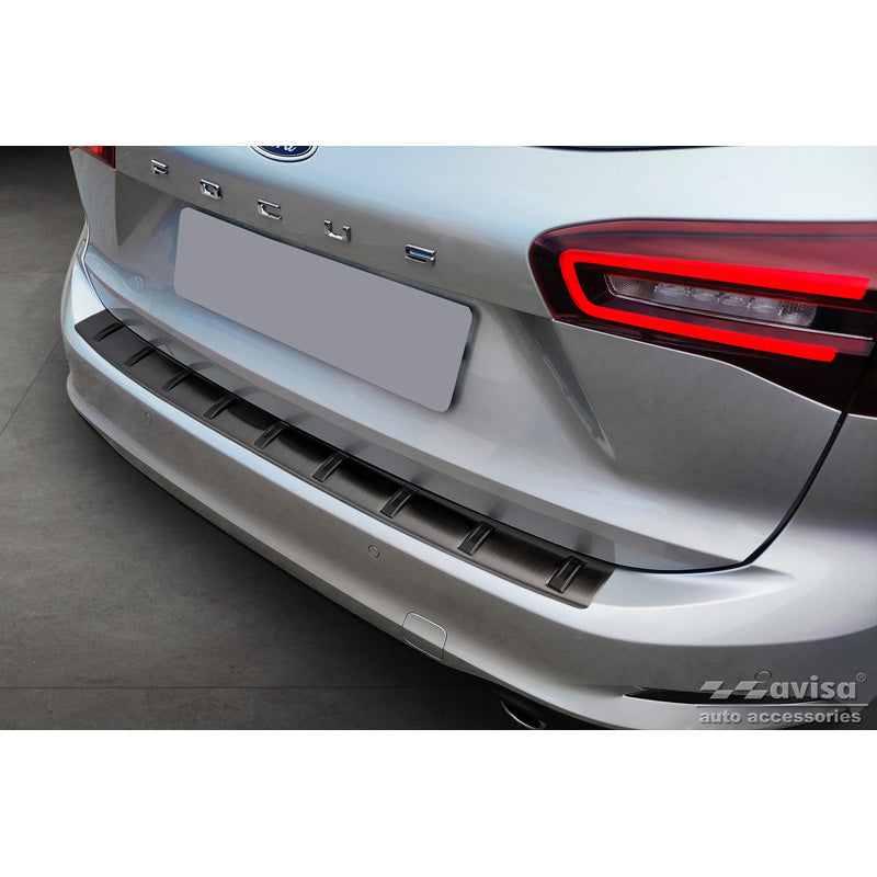 Avisa, ochrana zadního nárazníku, černá, nerezová ocel, pasuje na Ford Focus IV Wagon včetně ST-Line 2018- 'STRONG EDITION'