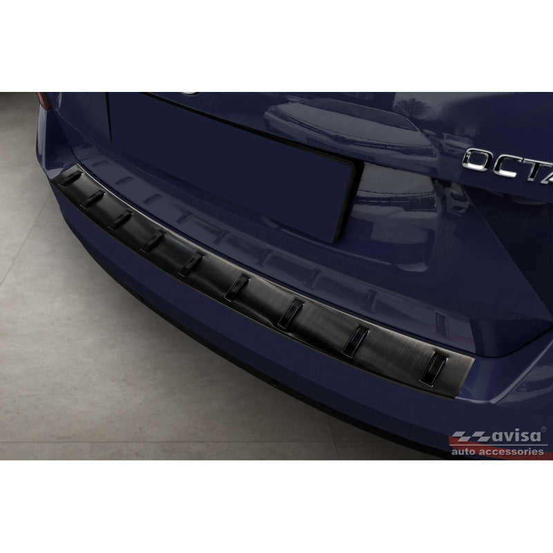 Avisa, ochrana zadního nárazníku, černá, nerezová ocel, pasuje na Skoda Octavia III Combi Facelift 2017-2020 'STRONG EDITION'