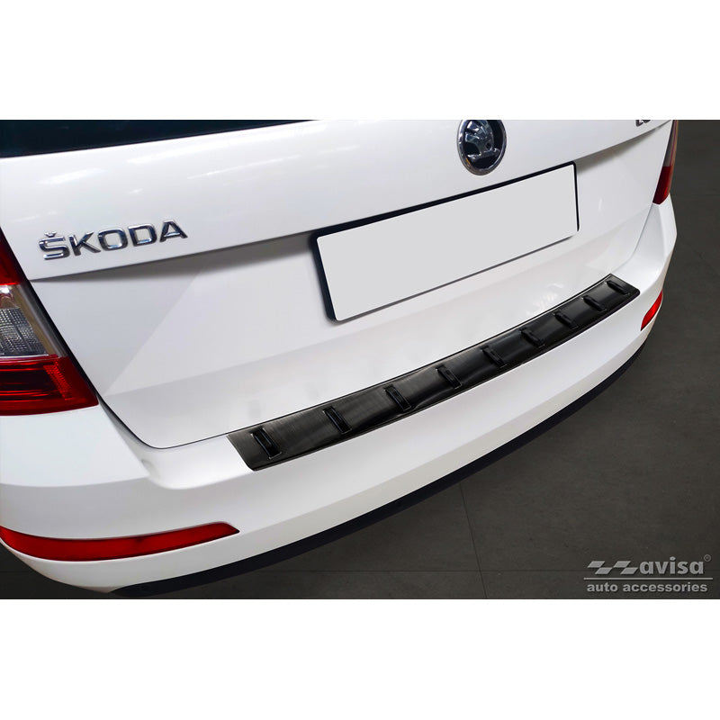 Avisa, ochrana zadního nárazníku, černá, nerezová ocel, pasuje na Skoda Octavia III 2013-2017 'STRONG EDITION'