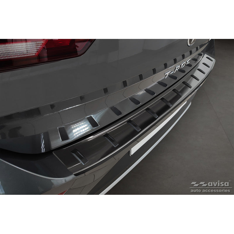 Avisa, protector de parachoques trasero, negro, acero inoxidable, se adapta a Volkswagen T-Roc & T-Roc Cabrio 2017-2022 & Facelift 2022- 'STRONG EDITION'