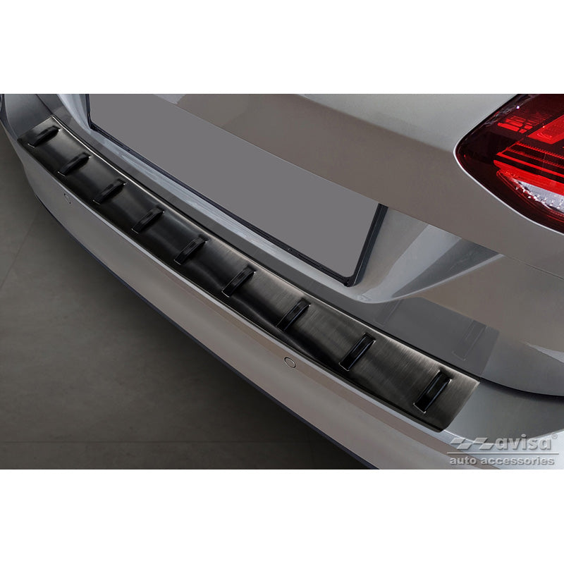 Avisa, Rear Bumper Protector, Black, Stainless Steel, Fits Volkswagen Golf VII Variant incl. Alltrack 2012-2017 'STRONG EDITION'