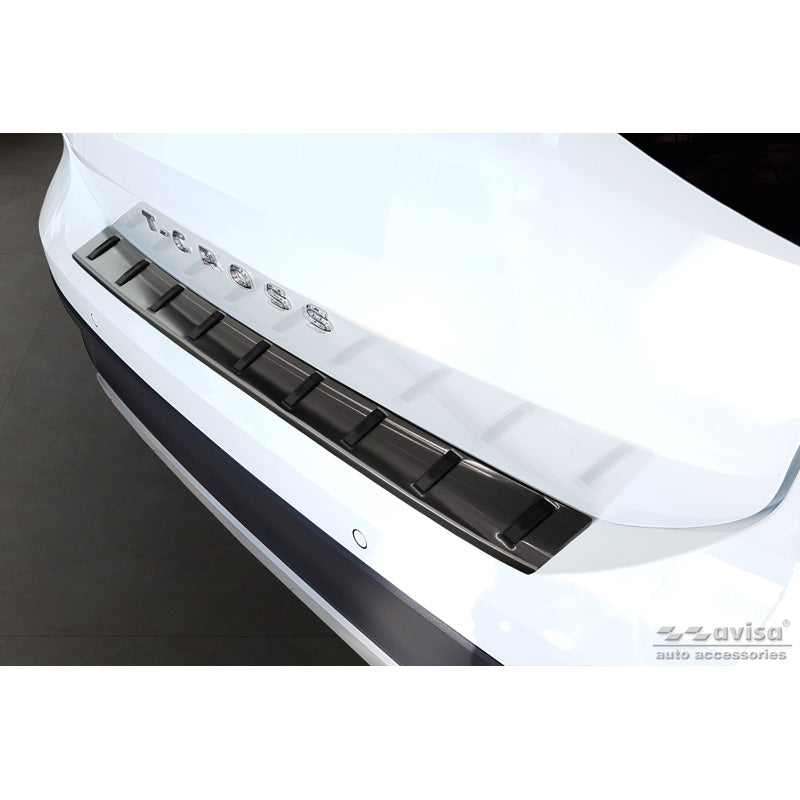 Avisa, ochranný kryt zadního nárazníku, černá, nerezová ocel, vhodný pro Volkswagen T-Cross 2019-2024 & FL 2024- 'STRONG EDITION'
