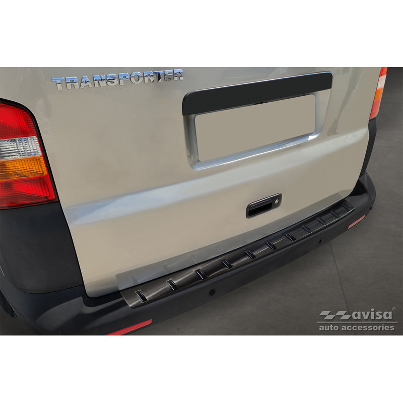 Avisa, ochranný kryt zadního nárazníku, černá, nerezová ocel, vhodný pro Volkswagen Transporter T5 2003-2015 včetně Multivan/Caravelle 'STRONG EDITION'