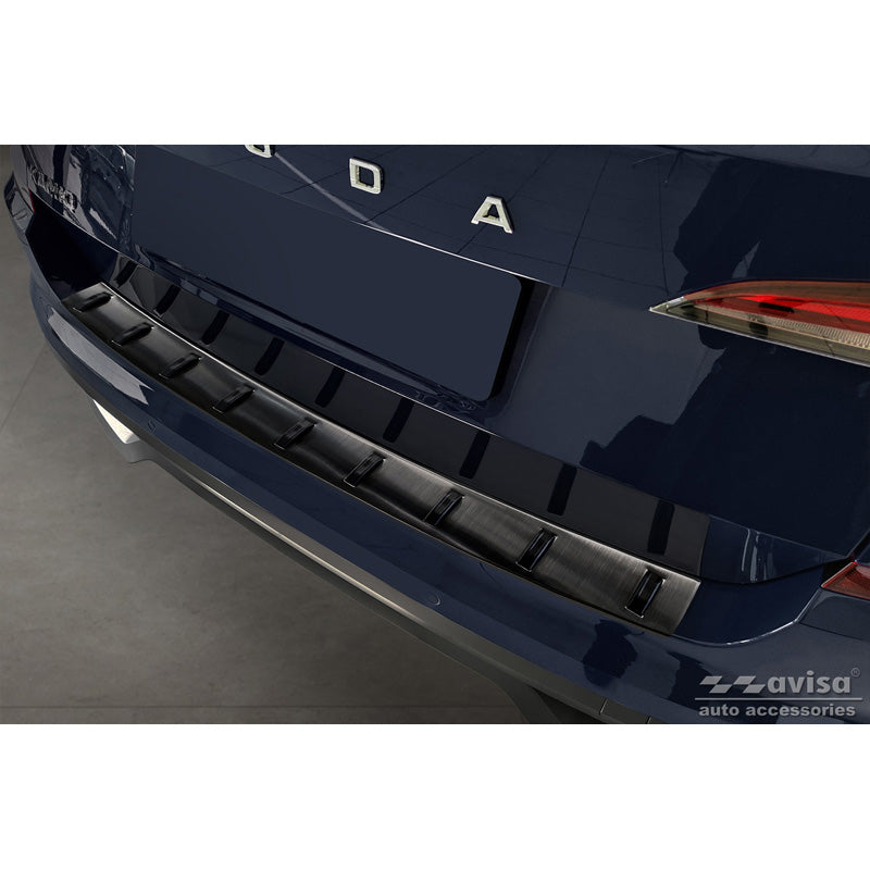 Avisa, osłona tylnego zderzaka, czarny, stal nierdzewna, pasuje do Skoda Kamiq 2019- 'STRONG EDITION'