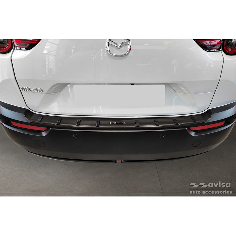 Avisa, protector de parachoques trasero, negro, acero inoxidable, se adapta a Mazda MX-30 2020- 'STRONG EDITION'