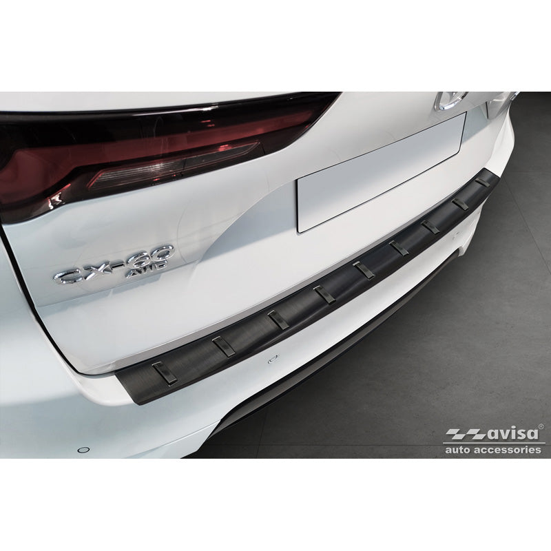 Avisa, Protection de pare-chocs arrière, Noir, Acier inoxydable, convient à Mazda CX-60 (KH) 2022- 'STRONG EDITION'