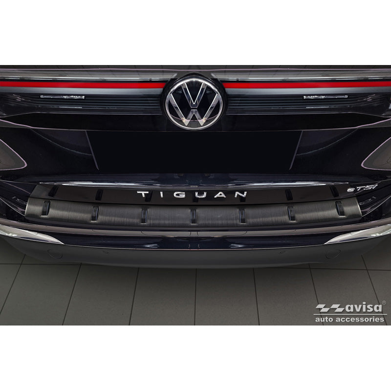 Avisa, Chránič zadního nárazníku, černý, nerezová ocel, vhodné pro Volkswagen Tiguan III (CT1) 2024- 'STRONG EDITION'