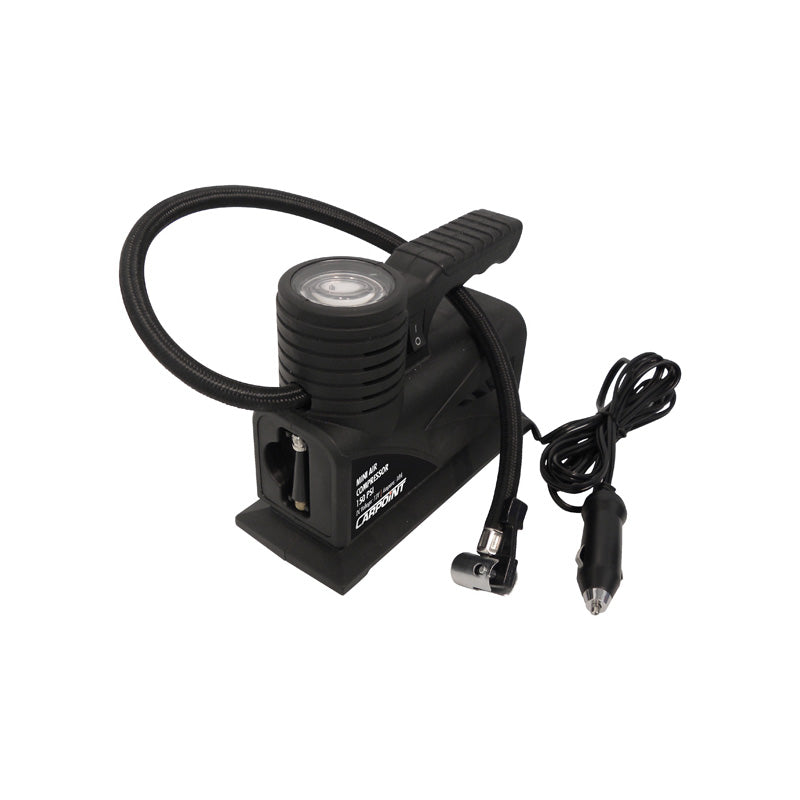 Carpoint, Compact Air Compressor 150PSI - 2 Adapters and Pressure Gauge