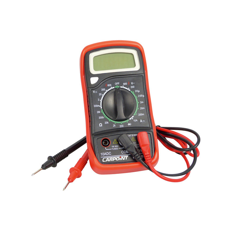 Carpoint, Digitaal multimeter met hold-functie - 7-cijferig display