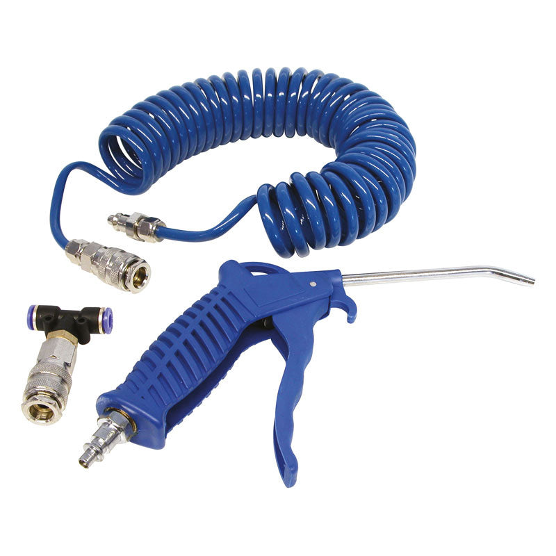 Carpoint Air Blow Gun + Spiral Hose 5m