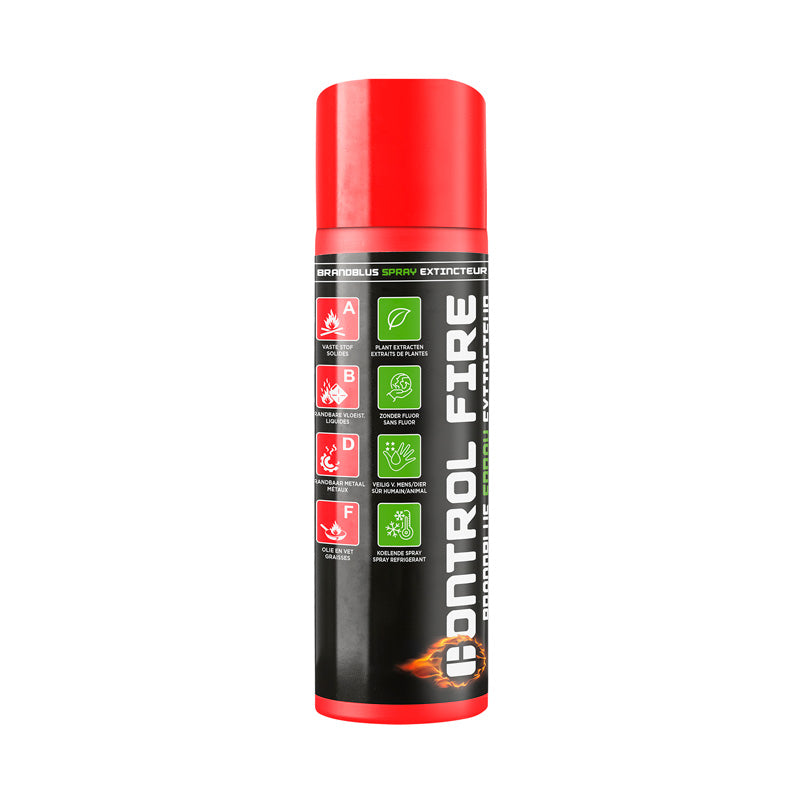 Control Fire, Brandslukningsspray 500ml, Effektiv mod flere brandklasser, Biologisk nedbrydelig