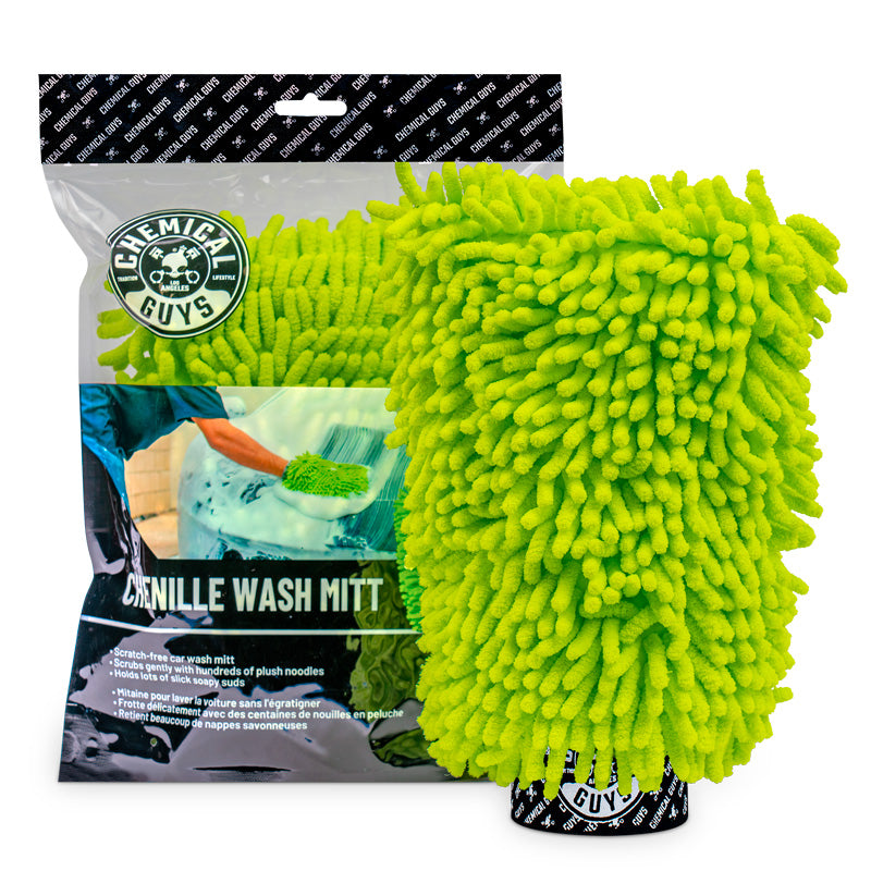 Chemical Guys Guante de lavado de microfibra Chenille premium sin rayones
