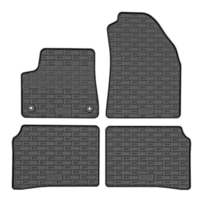 Set di tappetini auto in gomma CIKCAR adatto a Opel Frontera / Citroën C3 Aircross 2024- (EV) (4 pezzi + sistema di fissaggio)