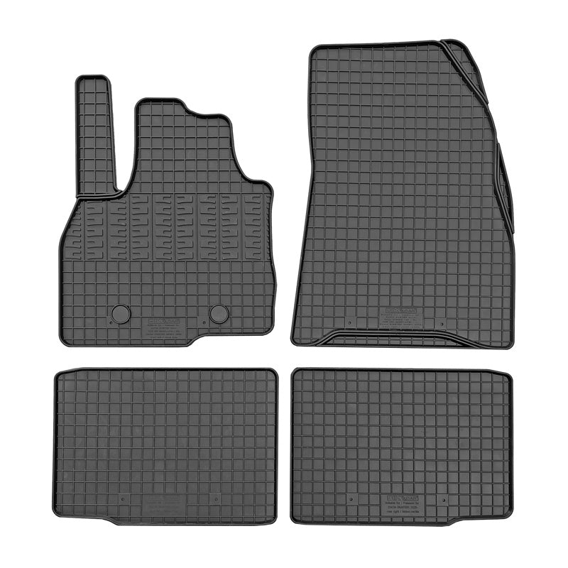 Set di tappetini auto in gomma CIKCAR adatto a Dacia Bigster Mild Hybrid 2024- (4 pezzi + sistema di fissaggio)